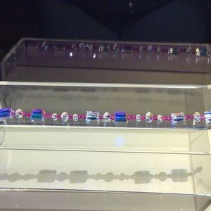 Iridescent fuchsia Swarovski crystal    bracelet